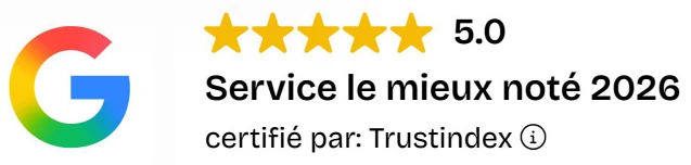 Badge de google reviews certifié par trustindex