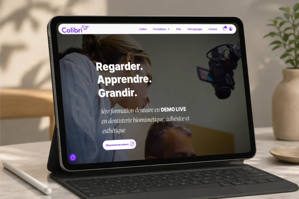 le site colibri sur tablette