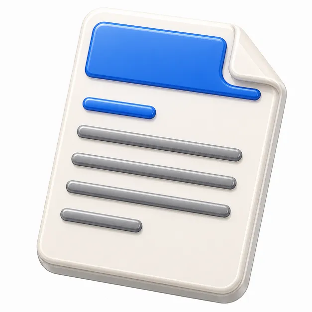 icone document à en-tête