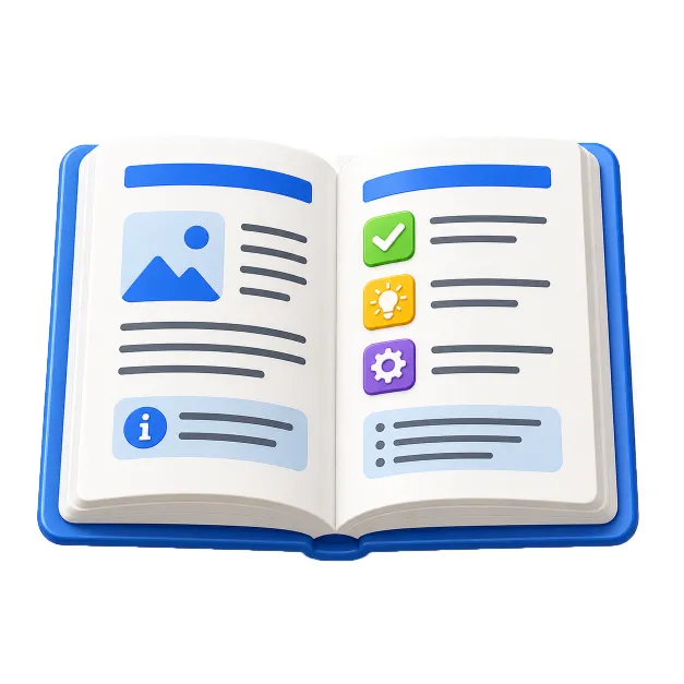 icone guide d'utilisation du logo