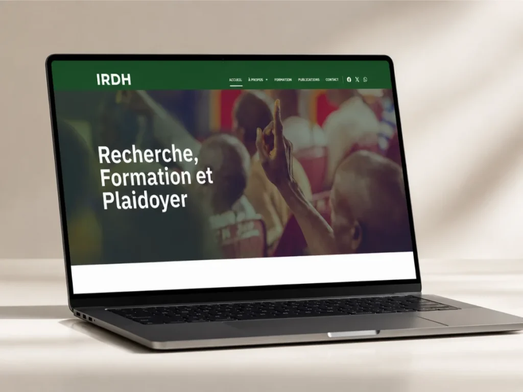 le site irdh sur laptop