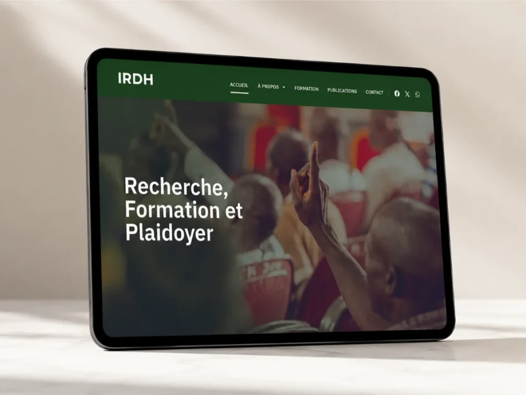 le site irdh sur tablette