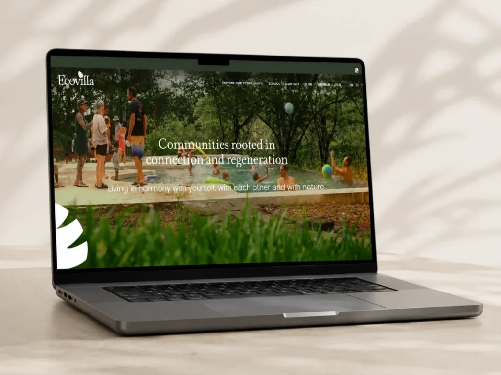 le site de laecovilla sur laptop