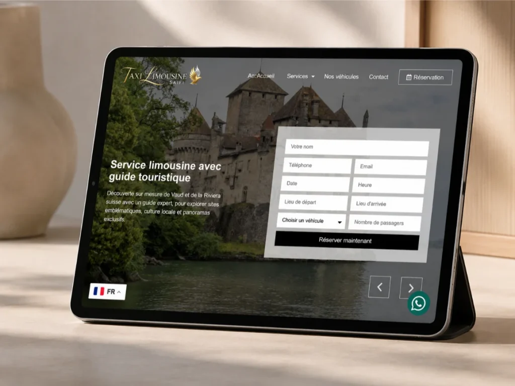 le site de saifi limousine sur tablette